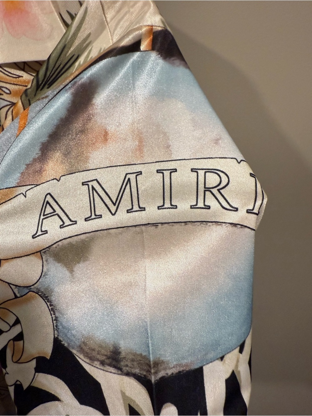 AMIRI Cherub Multicolor Printed Palm-Tree Silk Camp Shirt (Set 1:1 defect) image 3